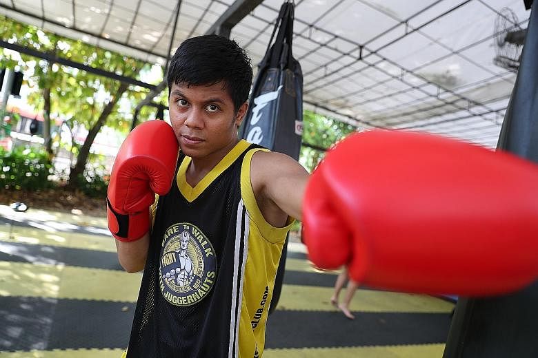 Arvind Lalwani, trainer of Muhammad Ashiq (above), believes that the boxer's power and size will be an advantage against Galih Susanto.