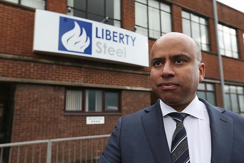 OneSteel Whyalla Steelworks (top) in the South Australian town of Whyalla was set to shut in 2016, after its owner went into voluntary administration, when it was bought by billionaire Sanjeev Gupta (above), who is pursuing a "green steel" vision for