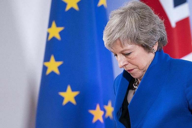 British Prime Minister Theresa May in Brussels on Sunday. The EU has warned that the agreed Brexit deal is the only deal possible.