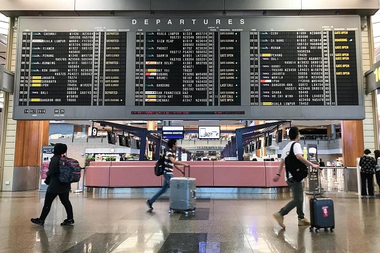 Changi Airport handled 5.38 million passengers last month. It also saw a 3.2 per cent rise in aircraft movements with 32,800 landings and take-offs.