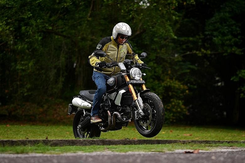 The 1,079cc Ducati Scrambler 1100 Sport is an upgrade from its 803cc Scrambler sibling - it has more power, better handling and sophisticated electronic aids, such as an anti-lock braking system.