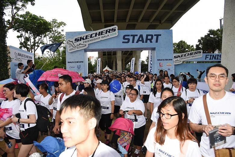 Yesterday's Skechers Friendship Walk had several obstacles to make things more challenging for the participants. There was also a carnival with fringe activities.