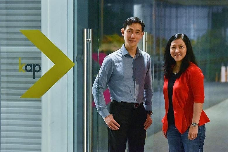 Siblings Julian and Lisa Theng, co-owners of EagleWings Group, the largest tenant at King Albert Park Residences Mall. EagleWings is leading the mall's revamp to be a family-friendly destination, and the Thengs hope to make the once-popular mall vibr