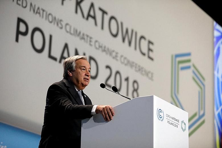 United Nations Secretary-General Antonio Guterres says the world is "way off course" in its plan to prevent catastrophic climate change.