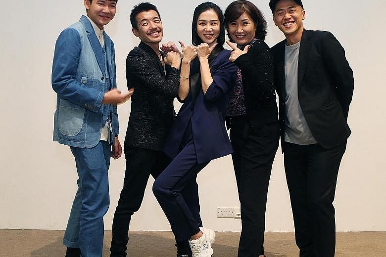 The cast of Dear Ex (from left) Joseph Huang, Spark Chen and Hsieh Ying-hsuan, and directors Mag Hsu and Hsu Chih-yen.
