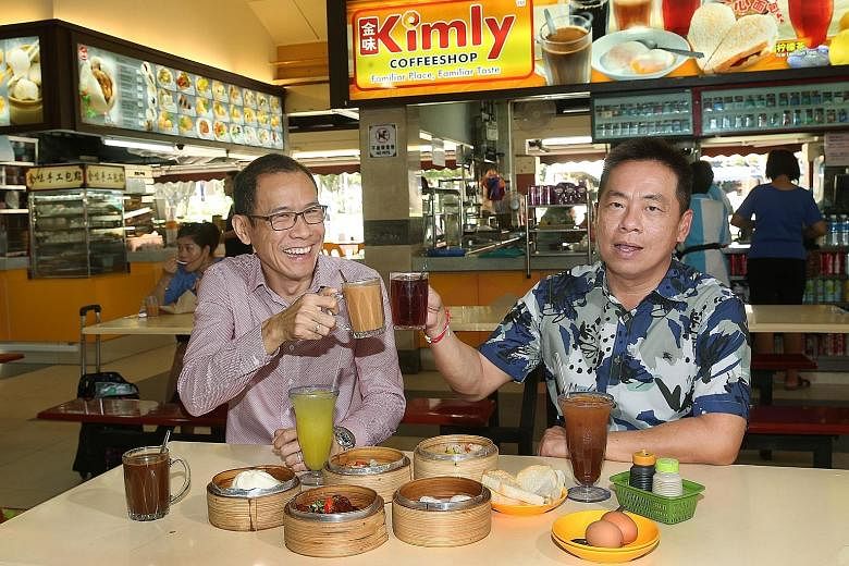 Kimly said its executive director Chia Cher Khiang (far left) and executive chairman Lim Hee Liat had been arrested by the Commercial Affairs Department for "having been concerned (with), or reasonably suspected of being involved in, an offence under