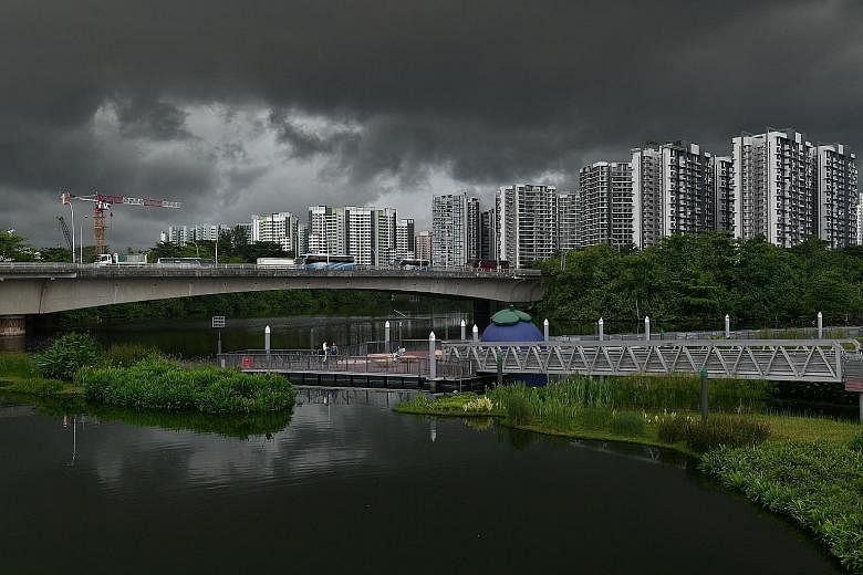 Among the estates to get new Build-To-Order flats next year is Sengkang (left). The HDB said that first-timer application rates for three-room and larger BTO flats in all estates have remained stable, with about two applications for each new flat on 