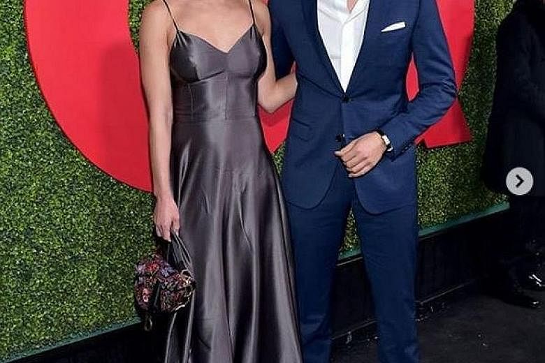 Actor Henry Golding and his wife Liv Lo at the 2018 GQ Men of the Year party in Beverly Hills last Thursday.
