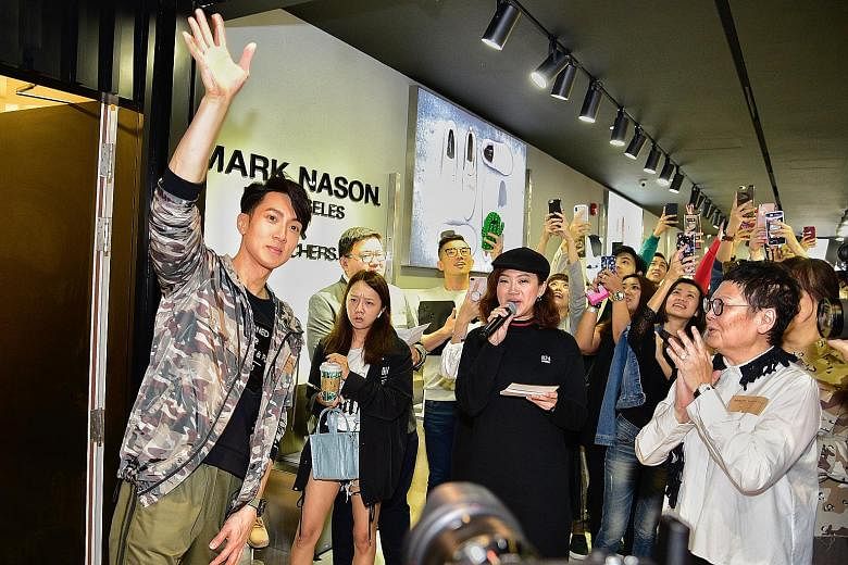 Singer-actor Wu Chun opened the Mark Nason x Skechers concept store in Bugis Junction last Saturday.