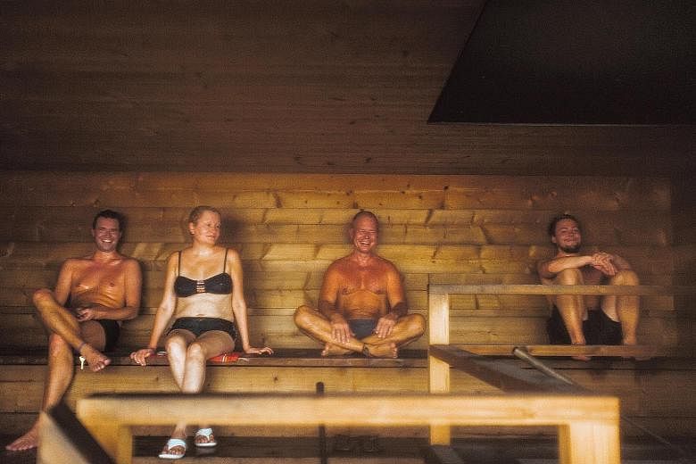 The sauna (above) is an essential part of Finnish culture, as Finns believe it provides many health benefits.