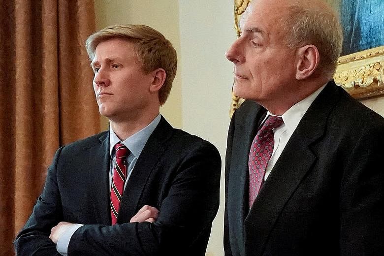 Mr John Kelly's most likely replacement is Mr Nick Ayers (left), Vice-President Mike Pence's top aide.