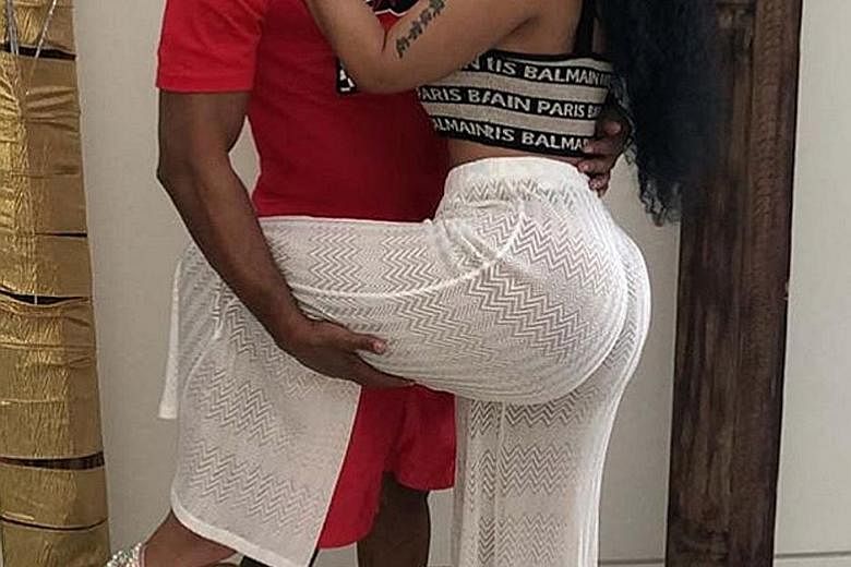 Rapper Nicki Minaj with her boyfriend, Kenneth Petty, who is registered as a sexual offender in New York state.