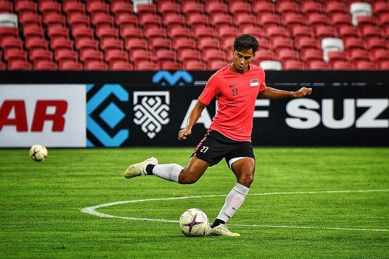 Forward Adam Swandi, 22, has improved in his one year at Albirex Niigata and was named the SPL Young Player of the Year.