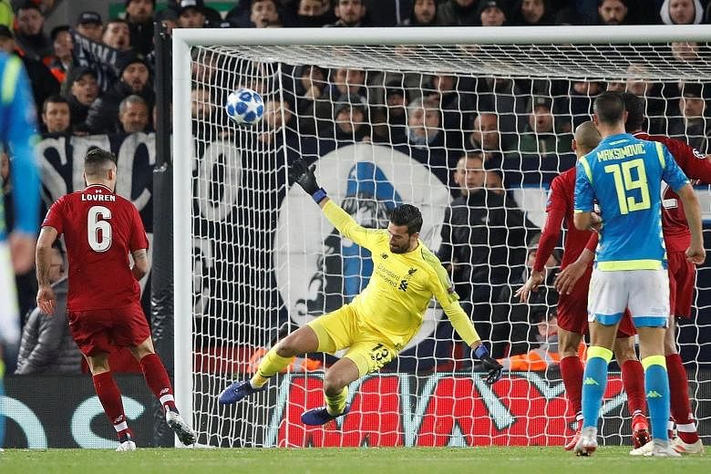 Liverpool goalkeeper Alisson Becker has kept 10 clean sheets in 16 Premier League games this season, and this crucial stoppage-time save against Napoli on Tuesday gave the Reds the 1-0 win to advance to the knockout stages of the Champions League.