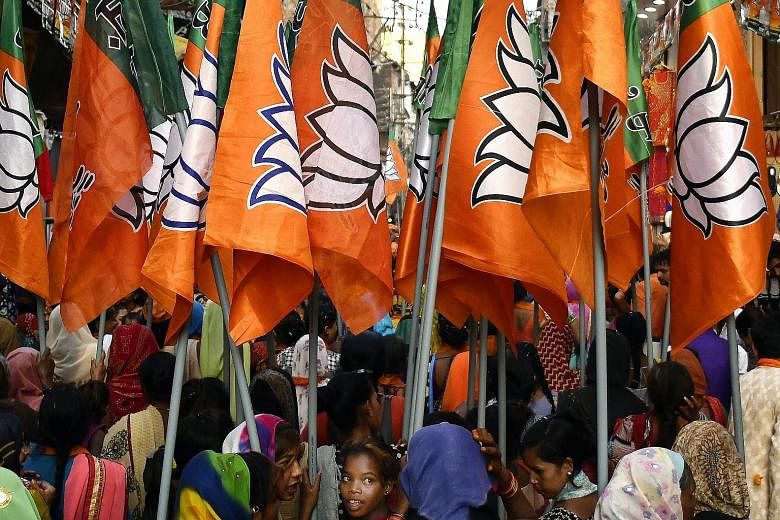 Bharatiya Janata Party supporters at a rally in Madhya Pradesh last month. India's ruling party has just lost the elections in three stronghold states - Madhya Pradesh, Chhattisgarh and Rajasthan.