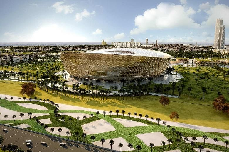 A computer-generated image of the 80,000-capacity Lusail Stadium, the eighth and final venue for the 2022 World Cup in Qatar.