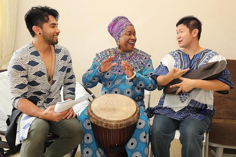 Ayer Hitam: A Black History Of Singapore, a lecture-performance exploring the history and influence of the African diaspora in Singapore, is created by (from left) Irfan Kasban, Sharon Frese and Ng Yi-sheng.