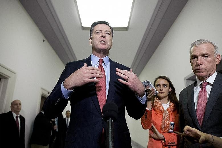 Mr James Comey has accused congressional Republicans of being willing accomplices for failing to challenge President Donald Trump.