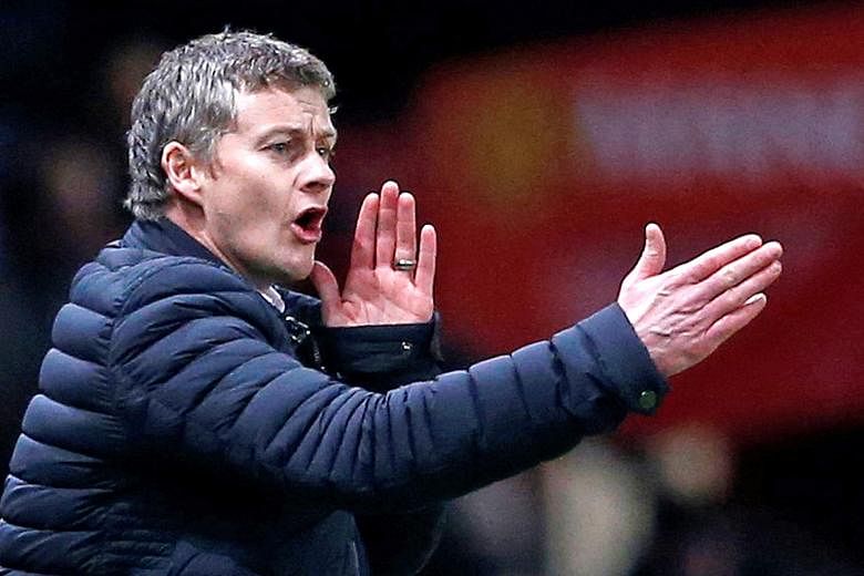 Ole Gunnar Solskjaer barking instructions at his Cardiff team when he took them to Old Trafford to play Manchester United in January 2014. The Welsh side were relegated from the Premier League at the end of that season.