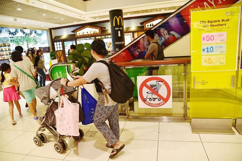 The Building and Construction Authority aims to reduce the number of stroller-related escalator incidents by encouraging operators to put up new safety posters.
