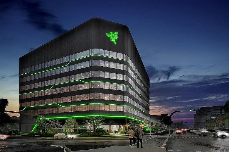 An artist's impression of the seven-storey building, which will feature design elements by Razer designers and external architects, and has an estimated gross floor area of 19,300 sq m.