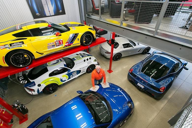 Ms Natalie Adams turned a one-storey warehouse into a combination home-garage to store six Japanese domestic market cars. Mr Bill Kozyra has two car condos at private luxury-garage community M1 Concourse that can store up to 25 cars. Car aficionado C