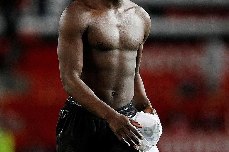A slimmer Lukaku, after a game on Dec 8. "I had to lose muscle basically," he said. "So you just stay out of the gym, drink a lot of water, and (eat) a lot of veg and fish and it helps."