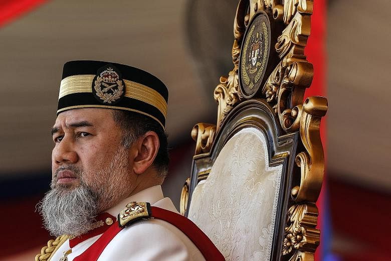 Malaysia's King Sultan Muhammad V at the Trooping of Colours ceremony, in conjunction with his official birthday, in Putrajaya last September. His resignation as the 15th King of Malaysia comes just two years after he ascended to the post in December