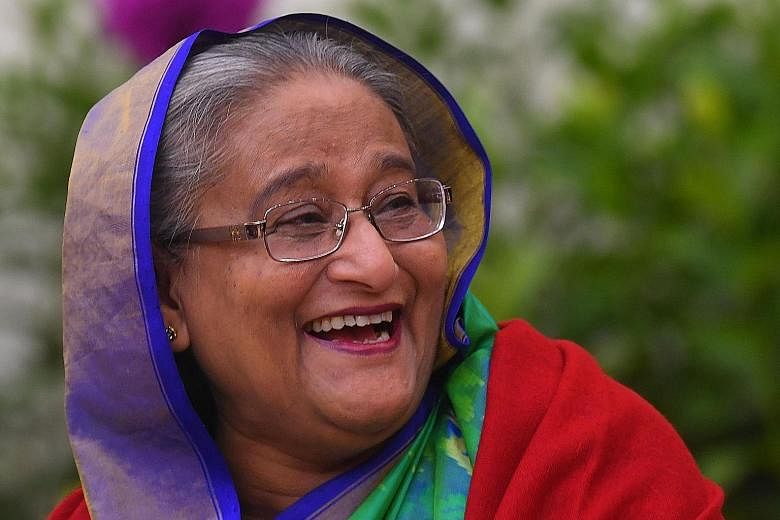 Ms Sheikh Hasina's ruling Awami League party and its allies won 288 seats in the 300-seat Parliament.