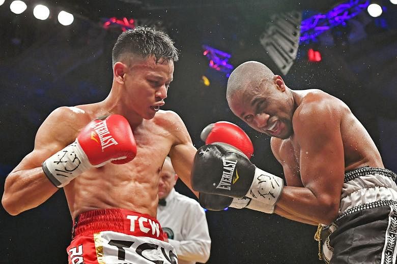 Singapore's Muhamad Ridhwan lost a split decision to Namibian Paulus Ambunda in a 12-round fight for the International Boxing Organisation super bantamweight title last Sept 29. They are scheduled to meet again in a World Boxing Council (WBC) silver 