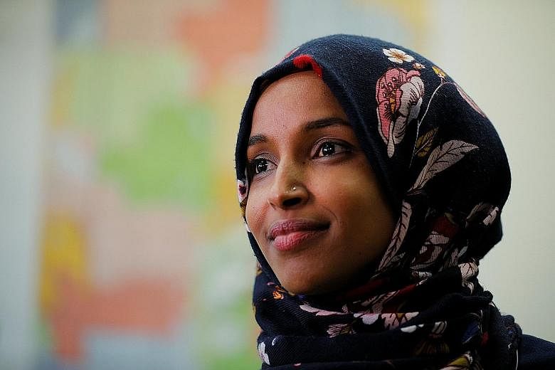 Ms Ilhan Omar made history as one of the first two Muslim women in Congress, prompting an overturn of a 181-year-old ban on head coverings to allow her to wear the hijab.