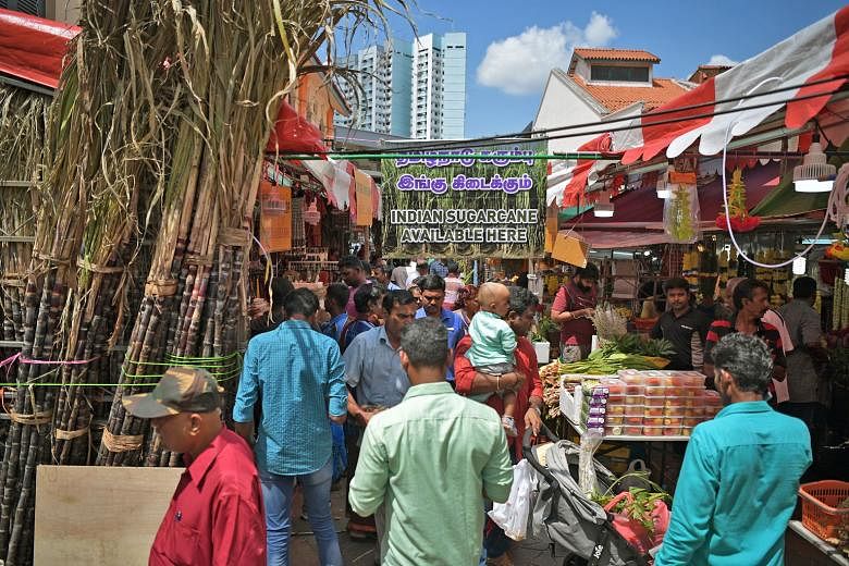 People thronged the streets of Little India yesterday for some last-minute shopping to prepare for the annual Pongal festival, traditionally celebrated by farmers in India to give thanks for a year of bountiful harvest. The festival is celebrated for