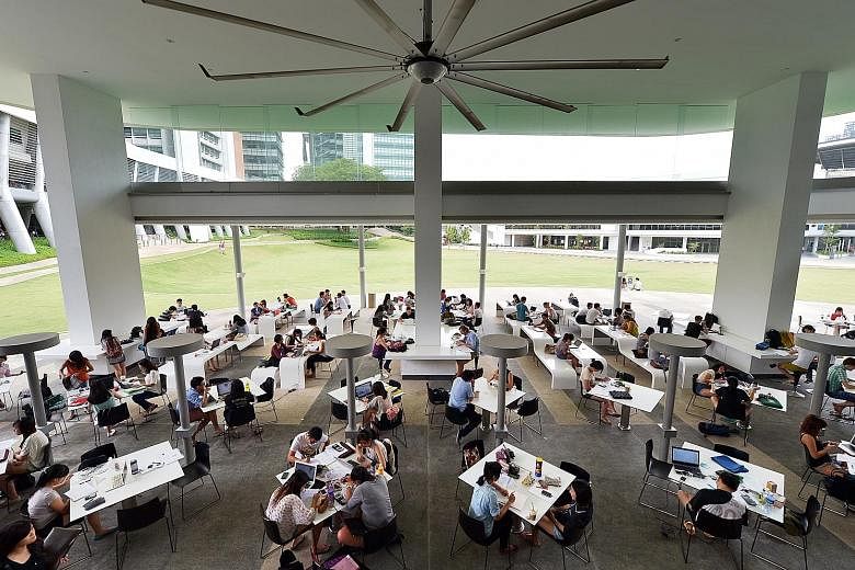 Students at the National University of Singapore. In recent months, aggressive recruitment schemes initiated by NUS and Nanyang Technological University have sparked a debate on whether the two leading local universities prefer foreign academics and 