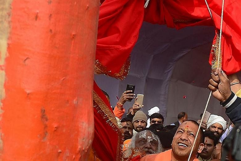 Uttar Pradesh Chief Minister Yogi Adityanath, who is a member of the Bharatiya Janata Party, says the tie-up between the Samajwadi Party and Bahujan Samaj Party is a result of their fear of the BJP.
