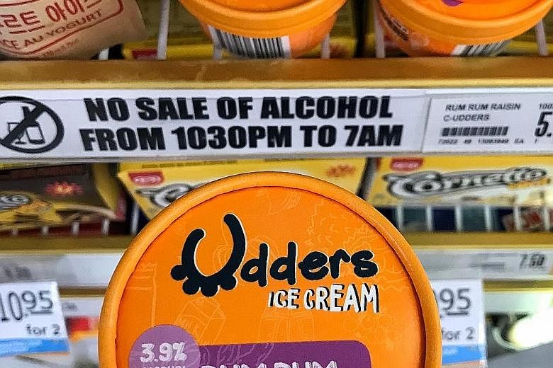 Last April, FairPrice restricted the sale of Udders ice cream with alcohol content exceeding 0.5 per cent to comply with the Liquor Control (Supply and Consumption) Act.