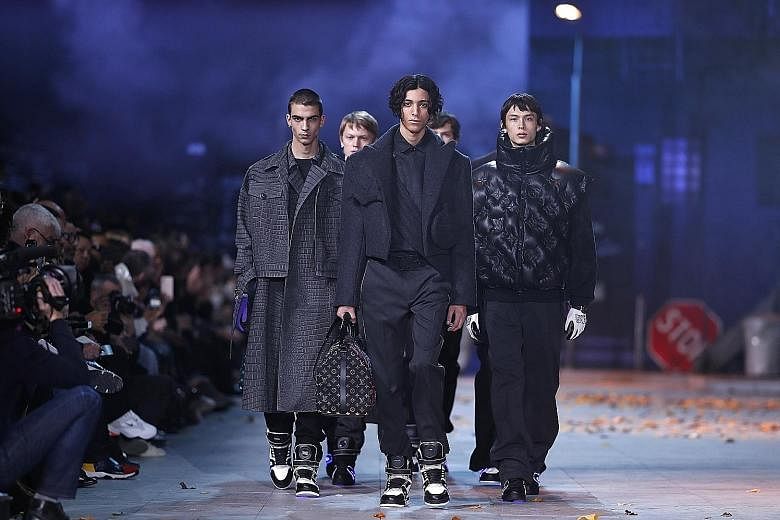 Virgil Abloh showed his menswear for Louis Vuitton at Paris Fashion Week on Thursday.