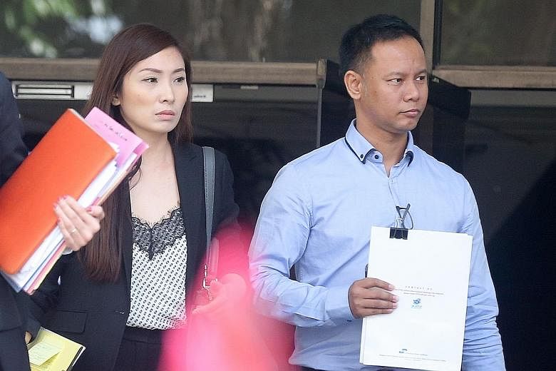 Linda Seah Lei Sie (left) was convicted of five assault charges and one count of causing the maid to drink tainted water, while Seah's husband Lim Toon Leng was found guilty of one count of assault. The couple carried out the offences at their Punggo