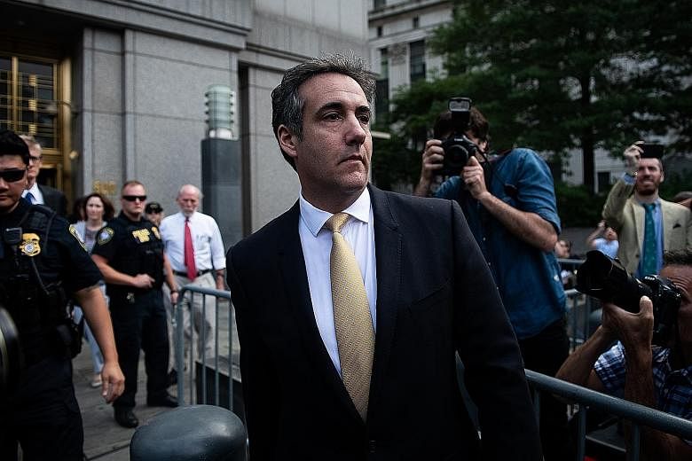 Michael Cohen (above), Mr Donald Trump's long-time lawyer and fixer, did not state that the President had pressured him to lie to Congress, said a person familiar with Cohen's testimony to the special counsel's prosecutors.