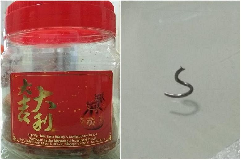 Giant has removed Da Ji Da Li's peanut puffs from its shelves after a metal fragment was found in one of the containers.