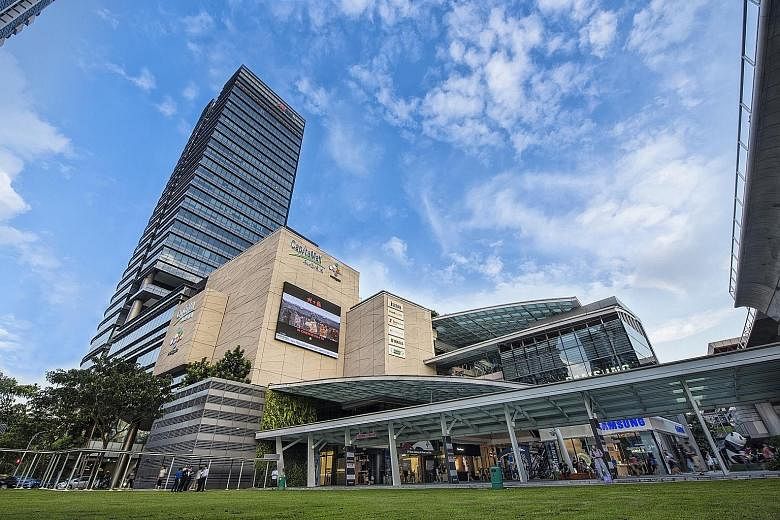 Buoyed by the acquisition of a 70 per cent stake in Westgate mall (right), CapitaLand Mall Trust posted a 4.3 per cent growth in net property income on the previous year for the fourth quarter to Dec 31, 2018.