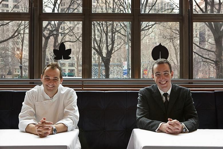 Chef Daniel Humm (far left) and business partner Will Guidara, who run Eleven Madison Park, the New York eatery that was named World's Best Restaurant in 2017, will open Davies And Brook at the Claridge's hotel in London.