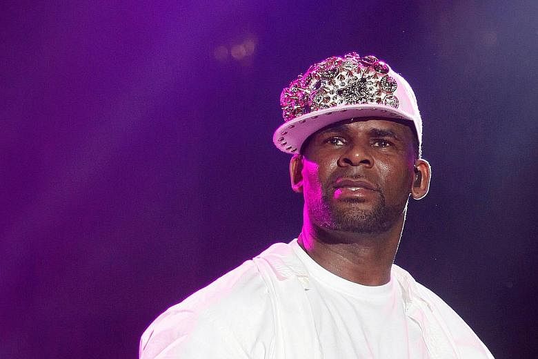 ARTISTS IN TROUBLE: Rapper Chris Brown (left) was detained on Monday in Paris after a woman filed a rape complaint. He has since been released. Singer R. Kelly (above), who has been accused of coercing women into having sex when they were underage, i