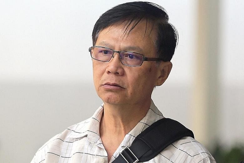 Ng Soon Kim (above) was sentenced to jail for a year and two months for assault. He had sprayed insecticide at fellow cabby Lam Choon Chai twice before igniting the stream of liquid from the aerosol can.