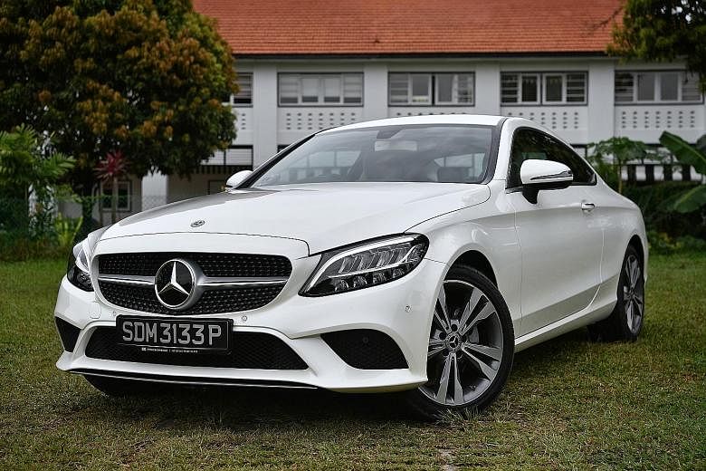 The Mercedes-Benz C180 Coupe has sharp and quick-responding steering.