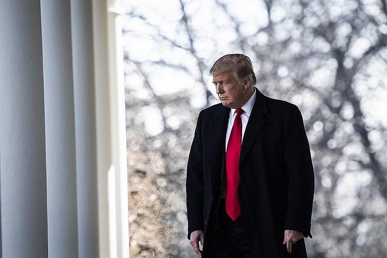 President Donald Trump walking away after speaking about a temporary reopening of the US government in the Rose Garden of the White House on Friday. As the 35-day shutdown wore on, polls showed that more Americans blamed him for the shutdown than the
