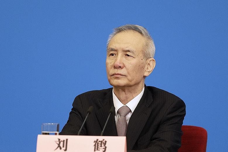 Chinese Vice-Premier Liu He (above) will face US Trade Representative Robert Lighthizer in the trade talks.