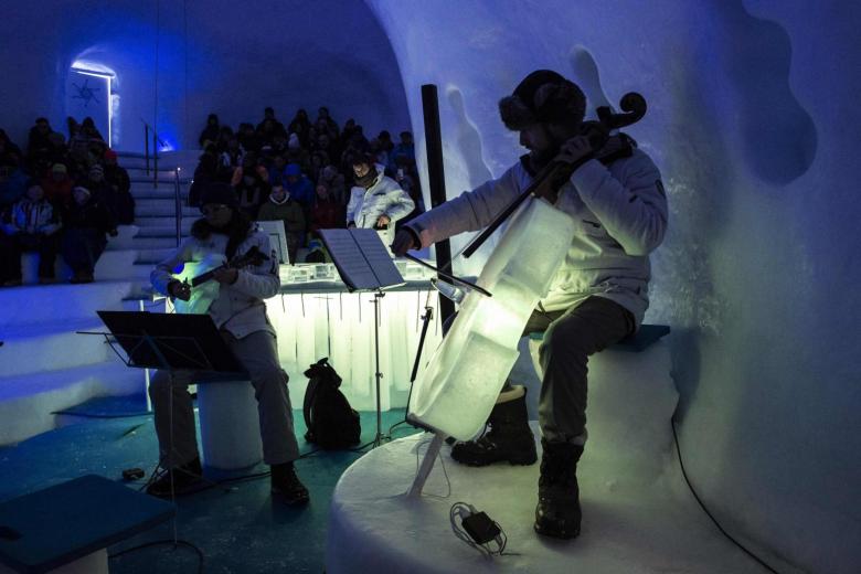 Ice instruments melt musical boundaries in Italian Alps | The Straits Times