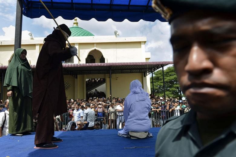 Acehnese Woman Whipped Front Public Violating Editorial Stock Photo - Stock  Image