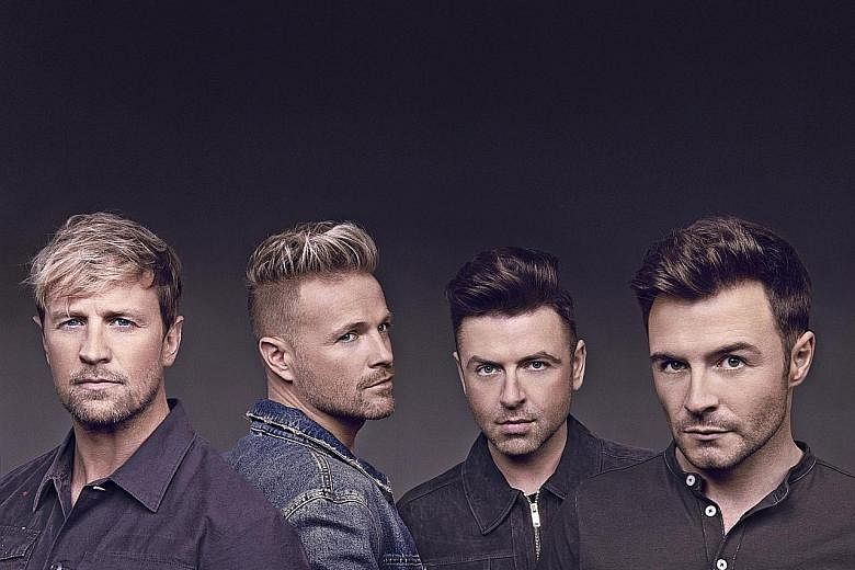 Westlife (comprising, from left, Kian Egan, Nicky Byrne, Mark Feehily and Shane Filan) are planning an Asia tour this year.