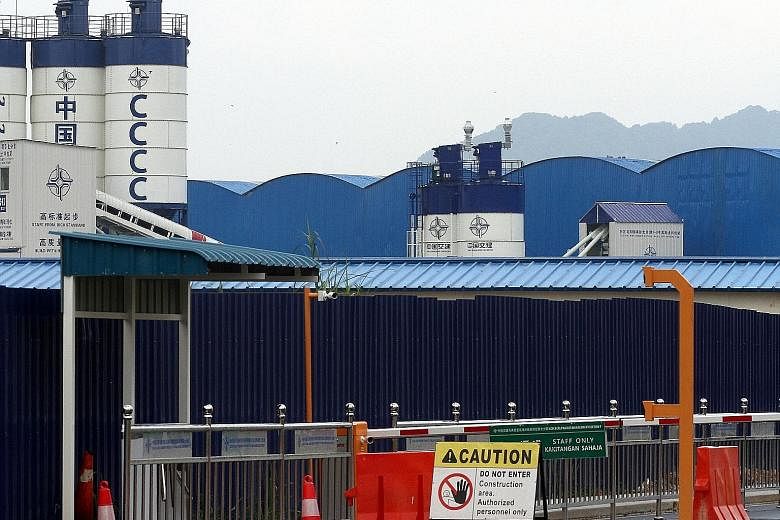 The entrance of the ECRL project site in Bentong, Pahang. Despite the proposed huge discount, Prime Minister Mahathir Mohamad's government decided to cancel the contract last month, sources say.